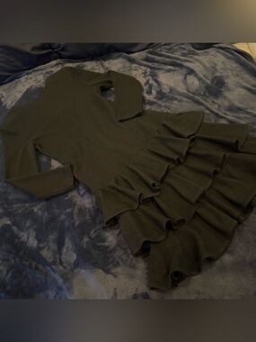 All that Jazz Black Tiered Ruffle Dress